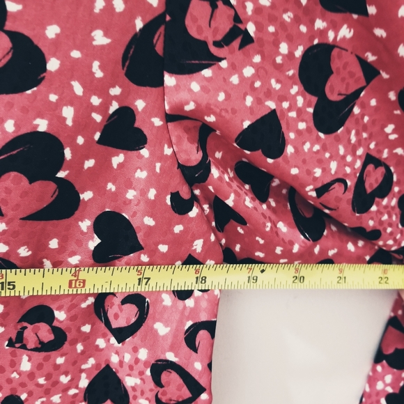 KARL LAGERFELD PARIS Mauve Heart Print Long Sleeve Oversized Blouse XS-M - Picture 9 of 10